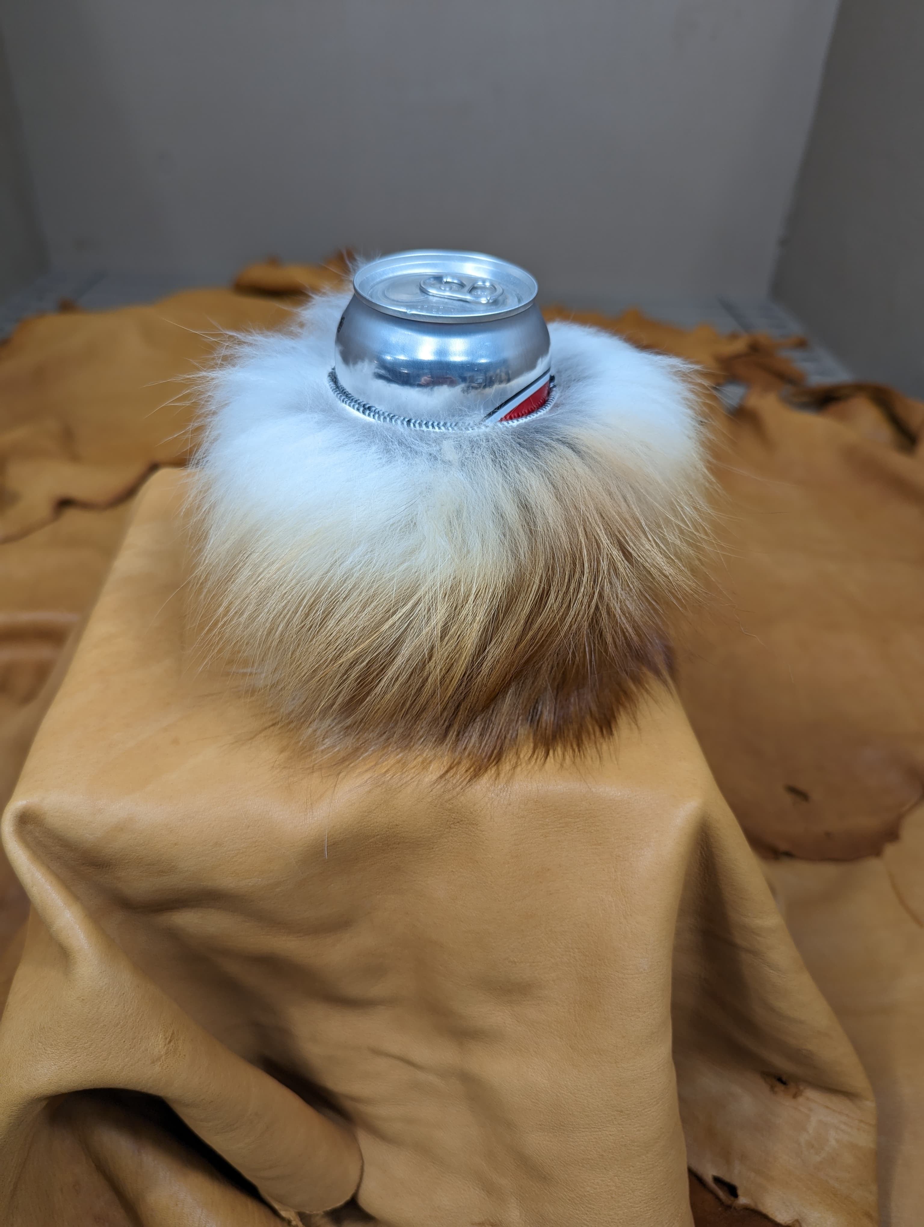 Red Fox Fur Can Cooler
