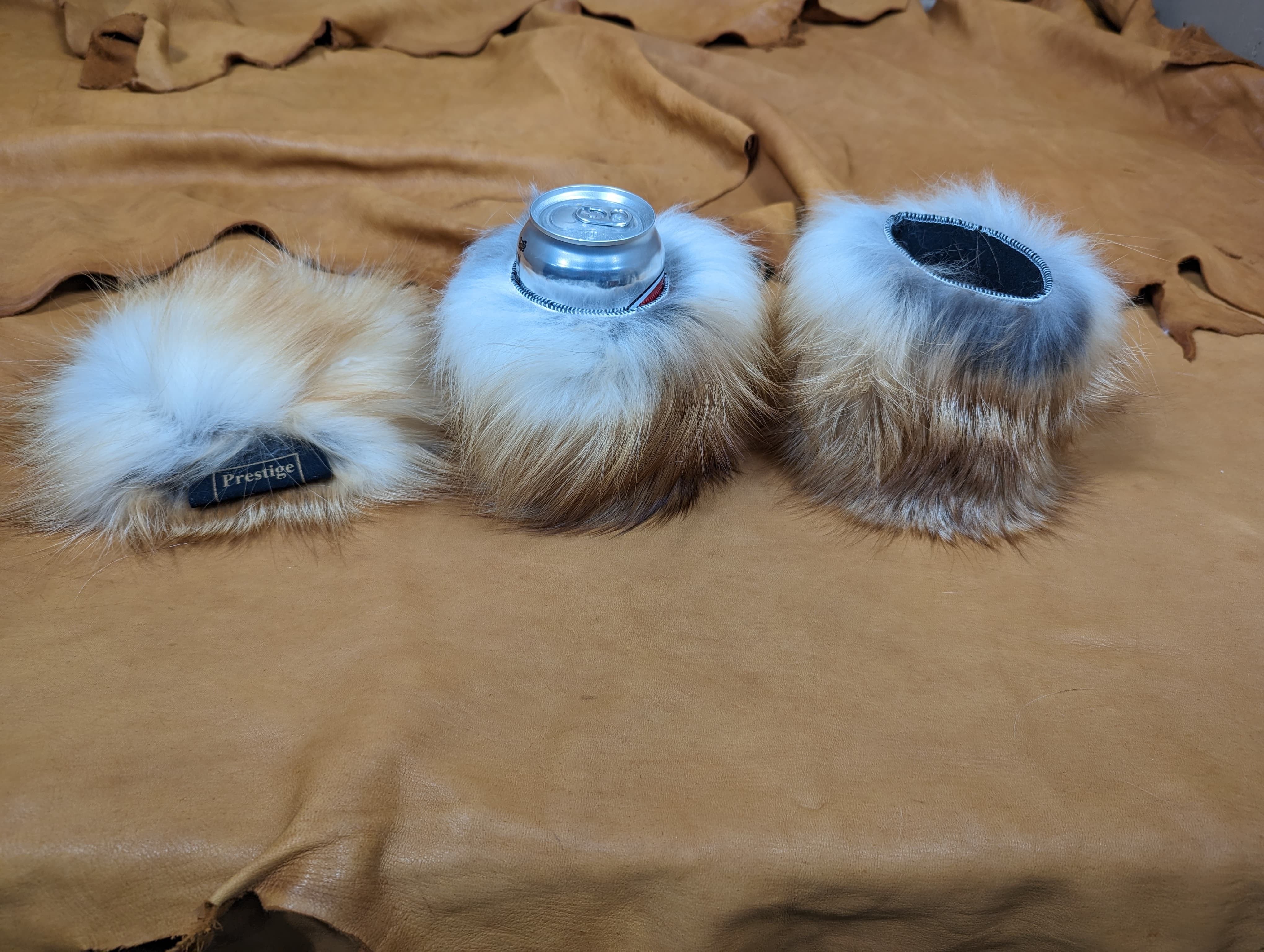 Red Fox Fur Can Cooler