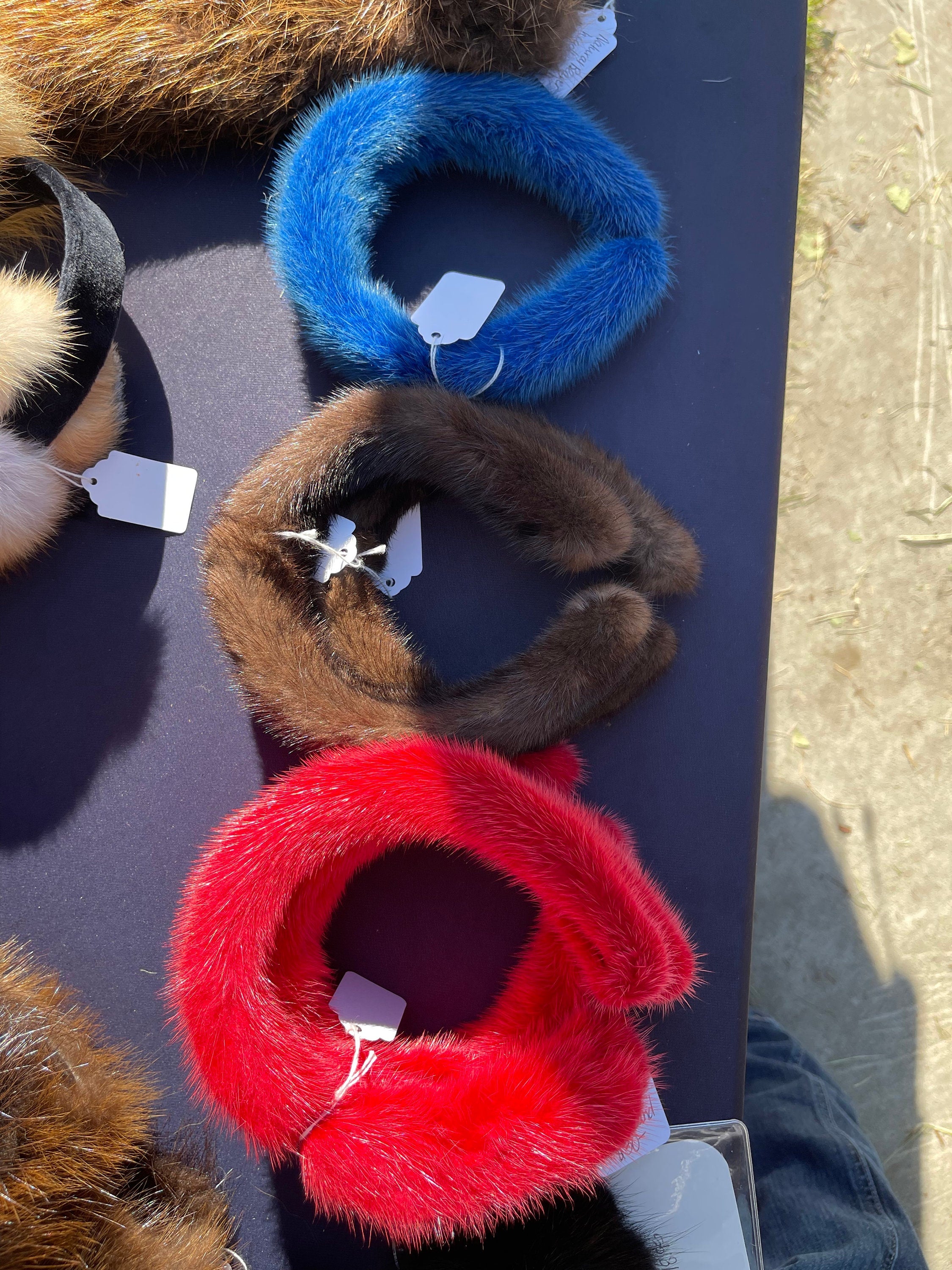 fur headband mink real fur accessories stylish fur headband fur gift idea