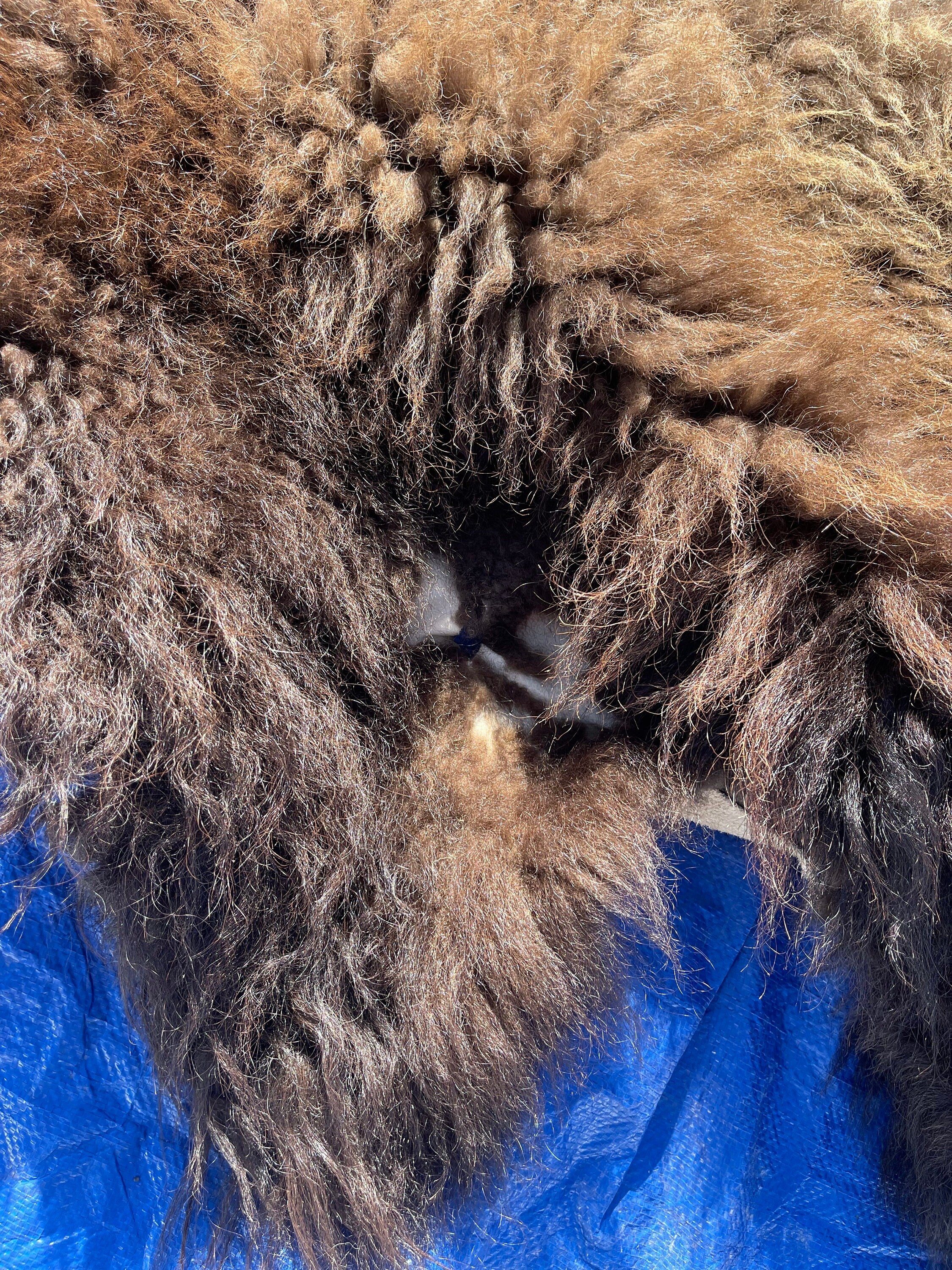 Craft grade Buffalo hide rug soft tanned