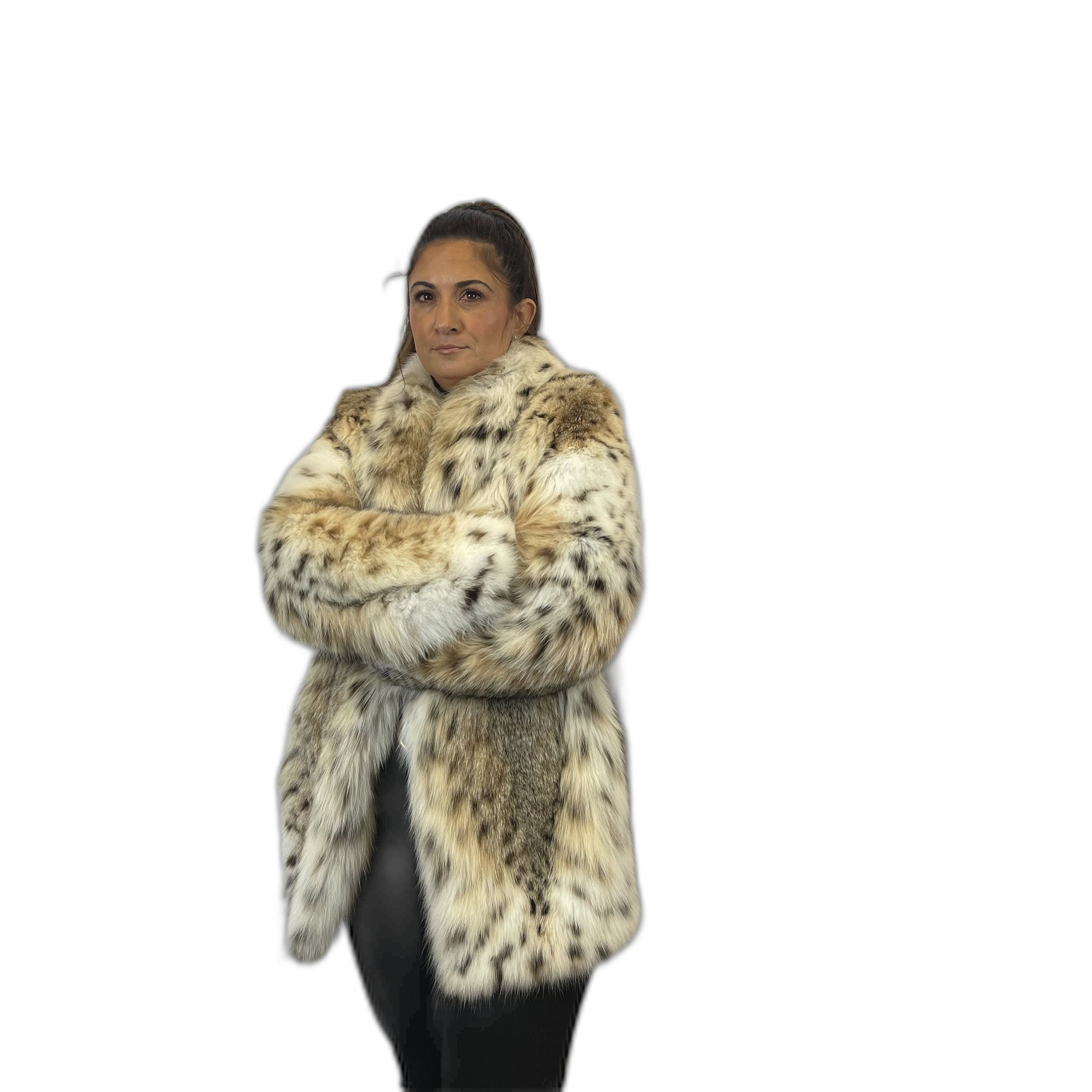 Lynx cat fur jacket. Beautiful soft silky Lynx cat jacket