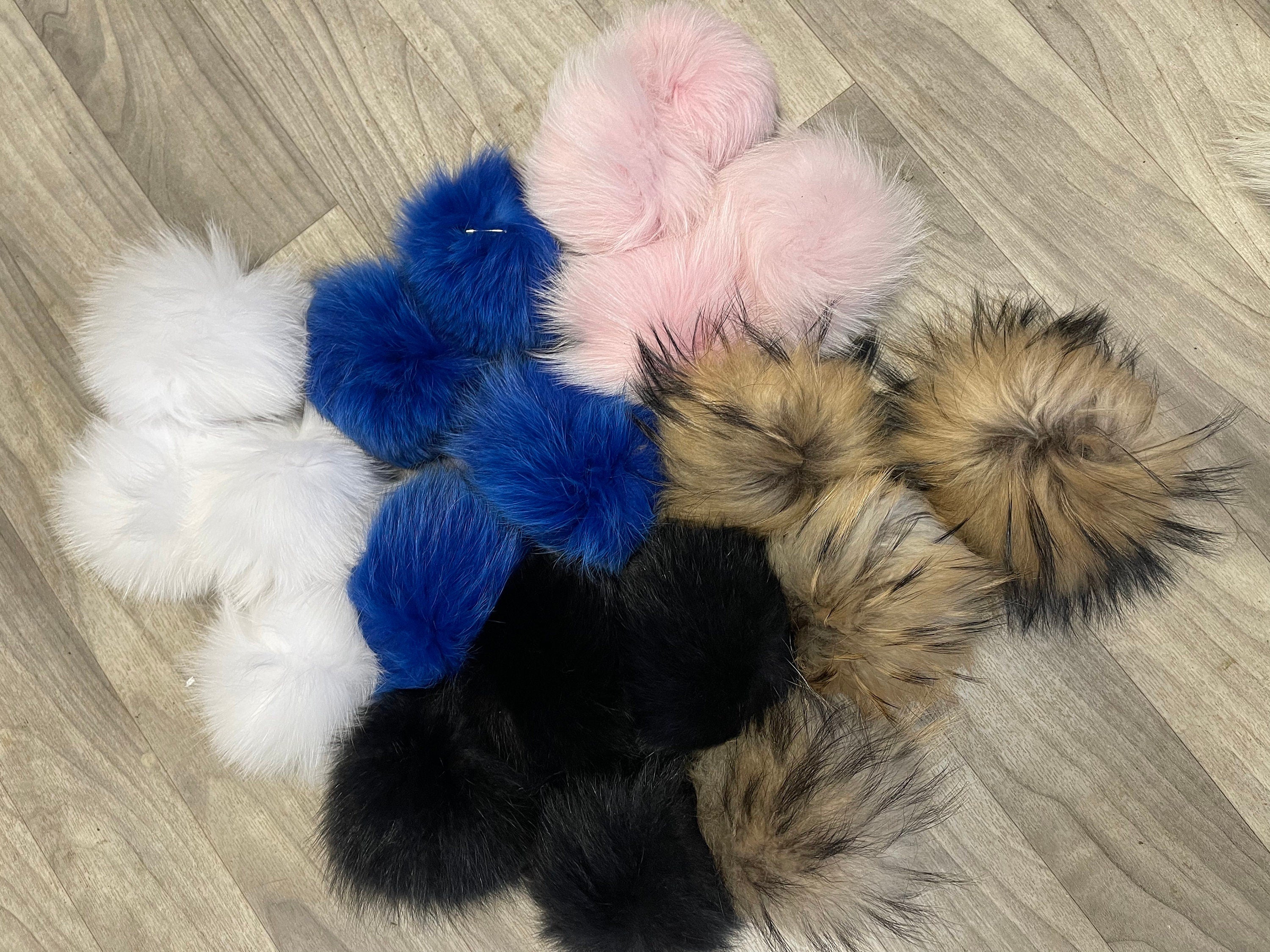 Fur Pom Pom real fur pon Pom fur accessory stylish fluffy gift