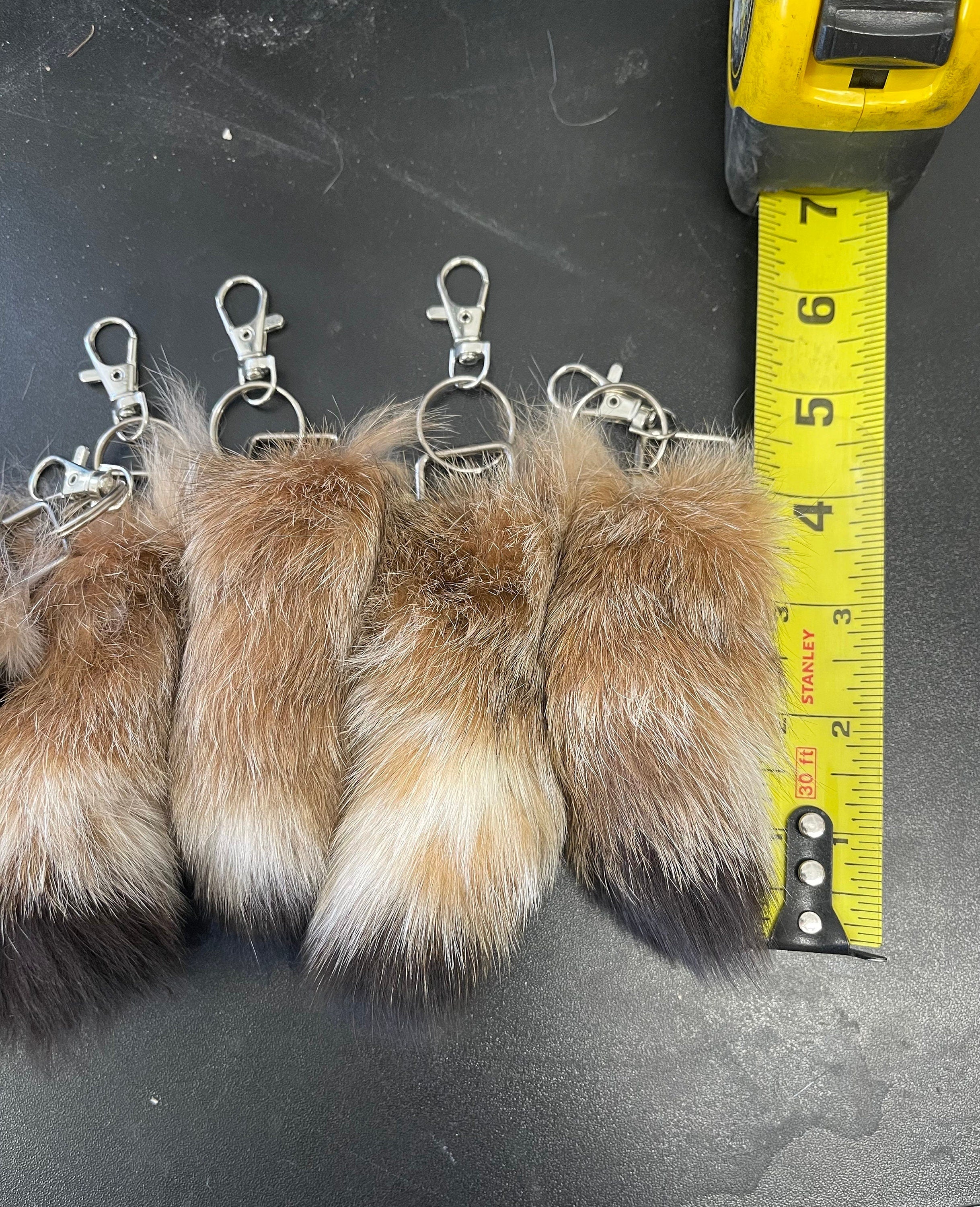 Lynx tail keychain real fur accessory ethically sourced tail