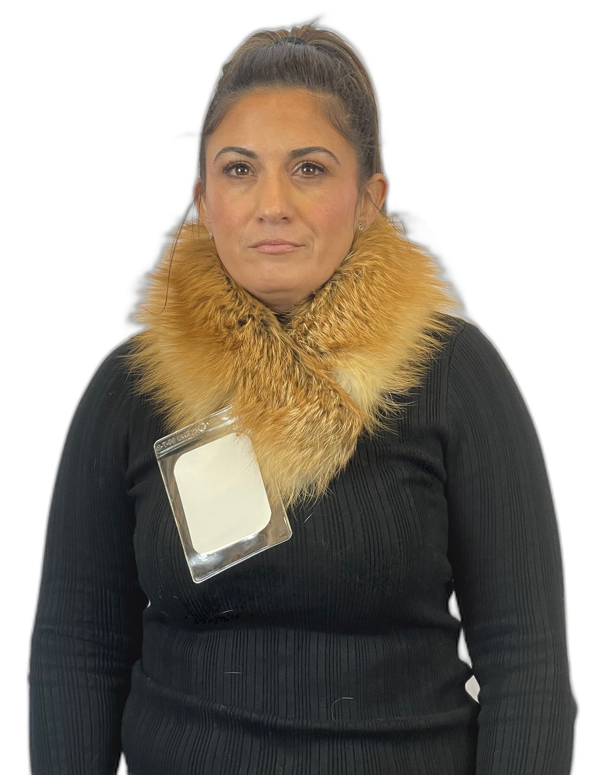 Red fox fur adjustable headband Red fox neck warmer cozy fur gift ear warmer