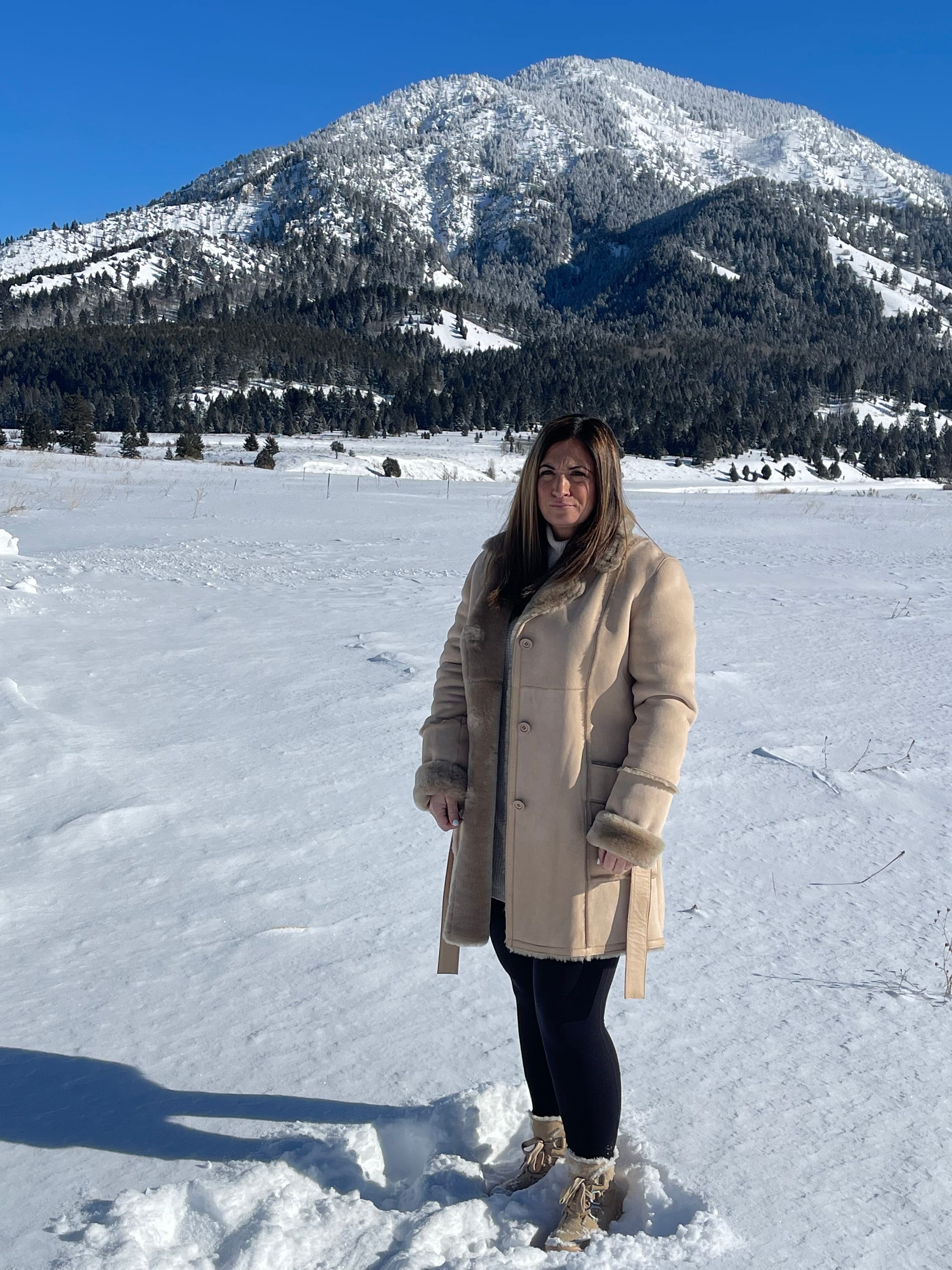 Beautiful shearling overcoat