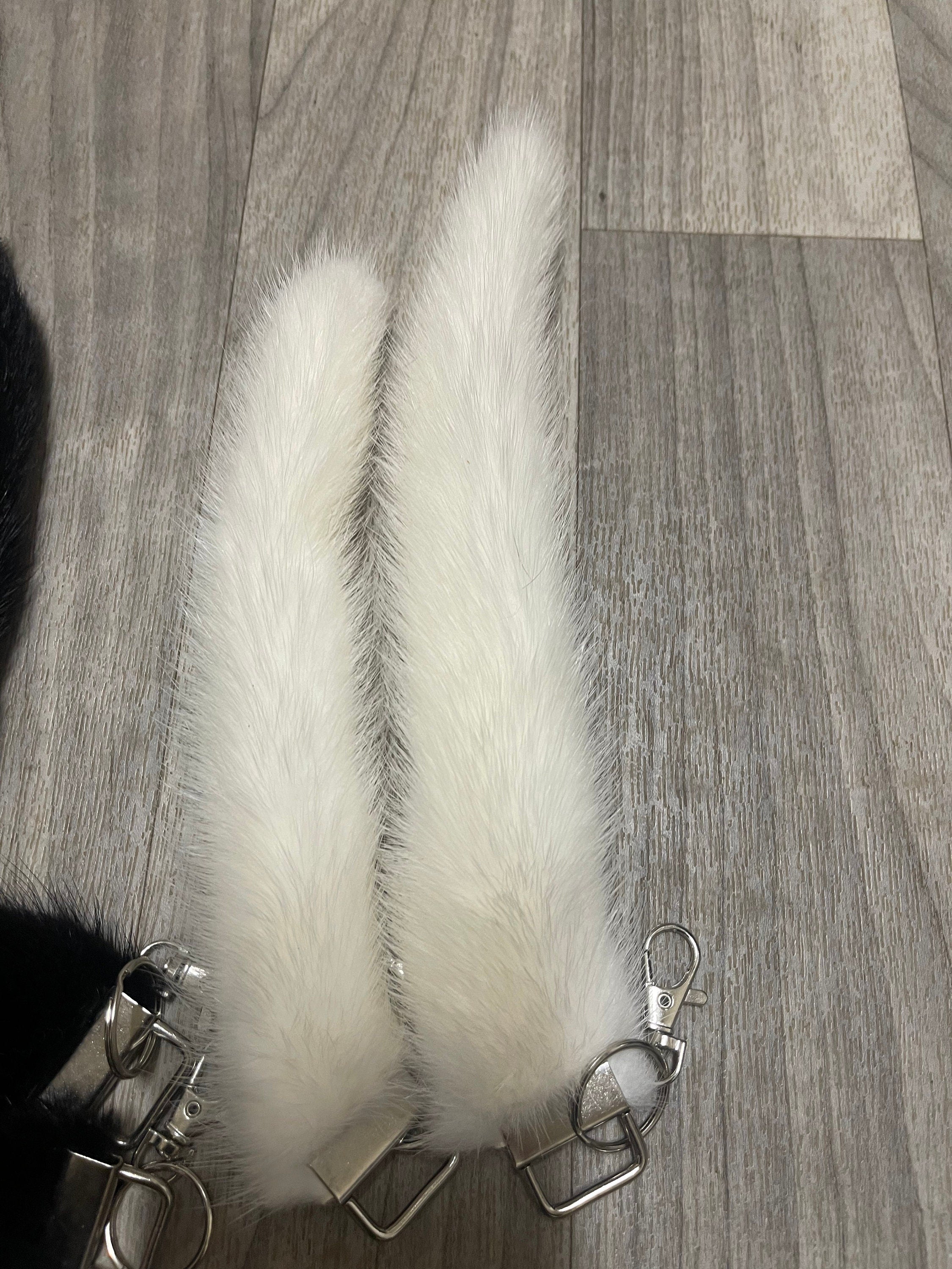 mink tail keychain real fur accessory ethically sourced tail gift idea