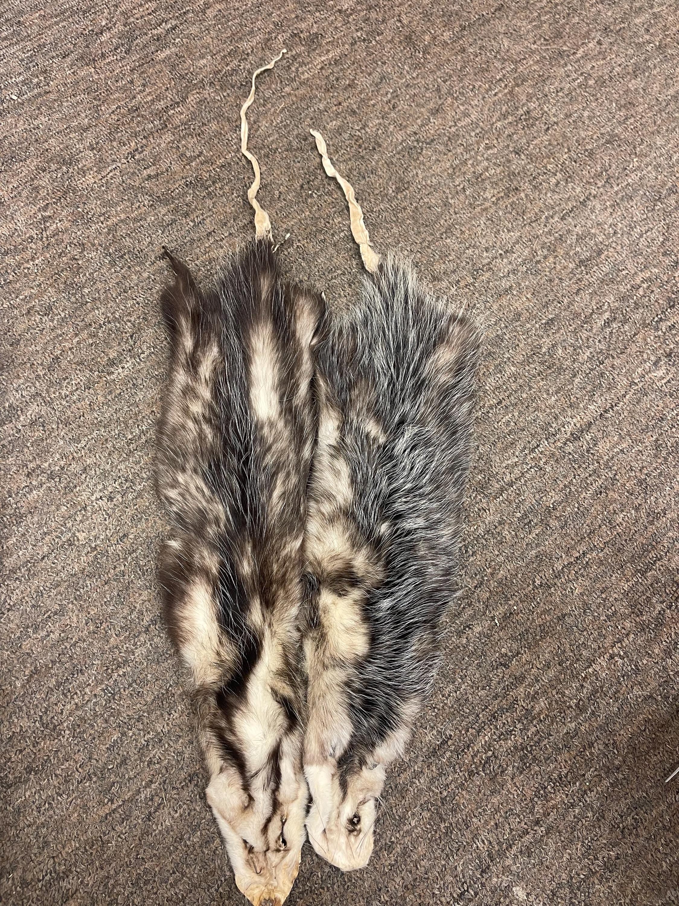 Opossum garment tanned hide