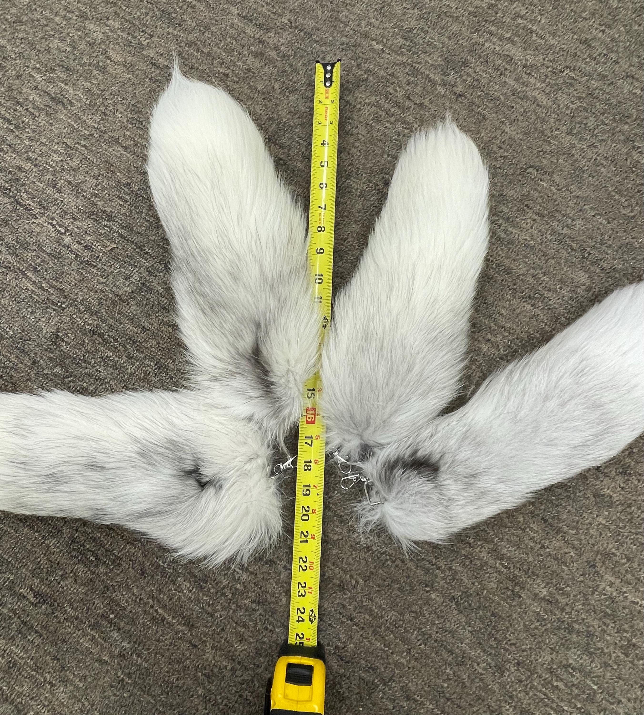 Fox tail keychain real fur Arctic marble ethically sourced tail keychain gift