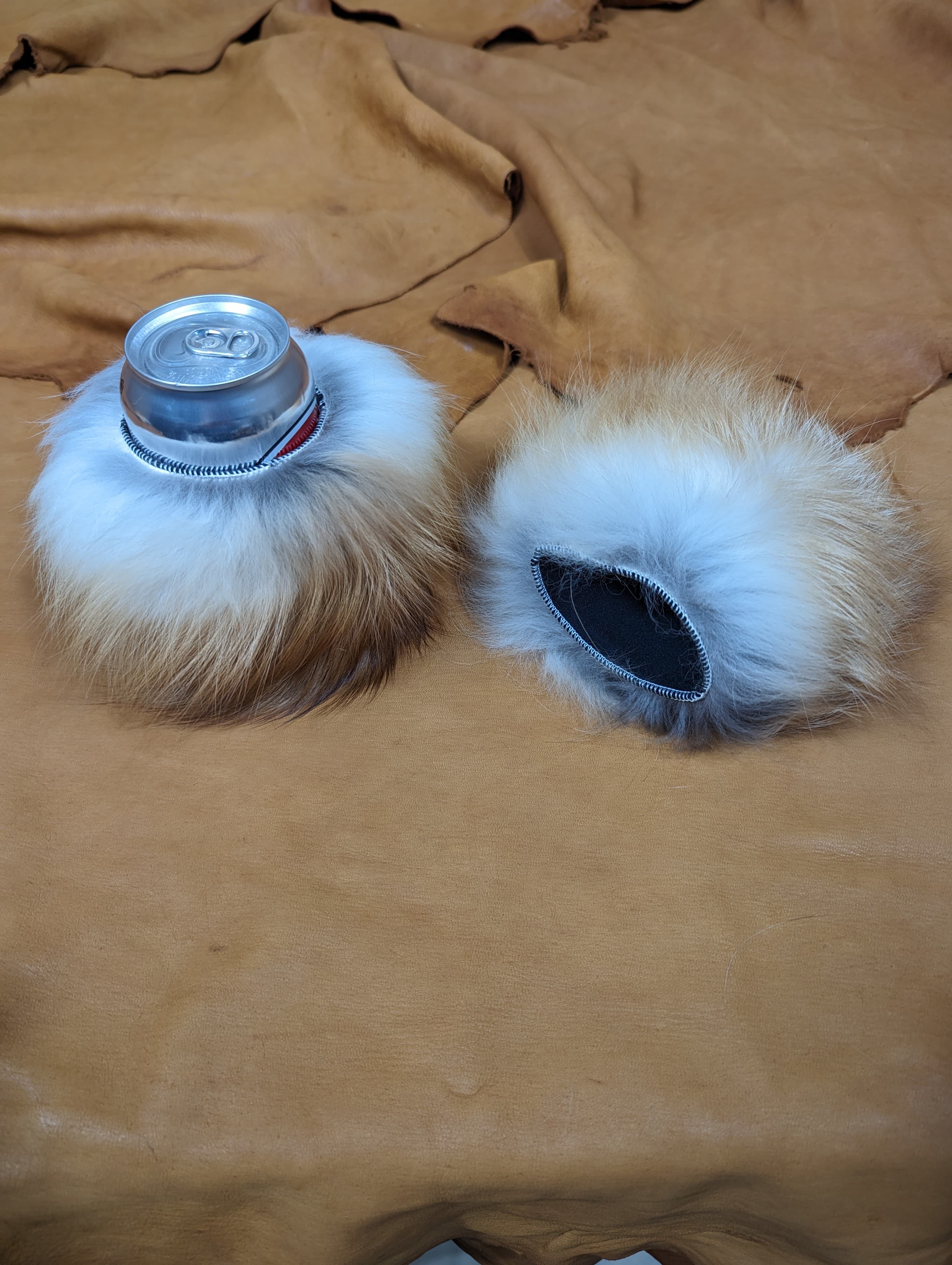 Red Fox Fur Can Cooler