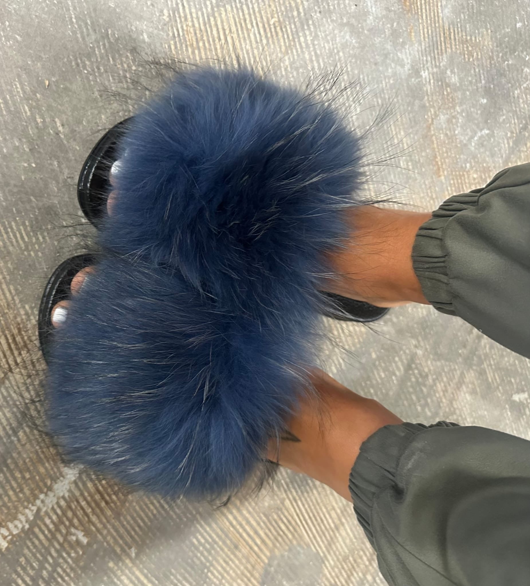 Luxury Fur Slides – Soft Plush Slippers in Multiple Colors | Prestige Furs
