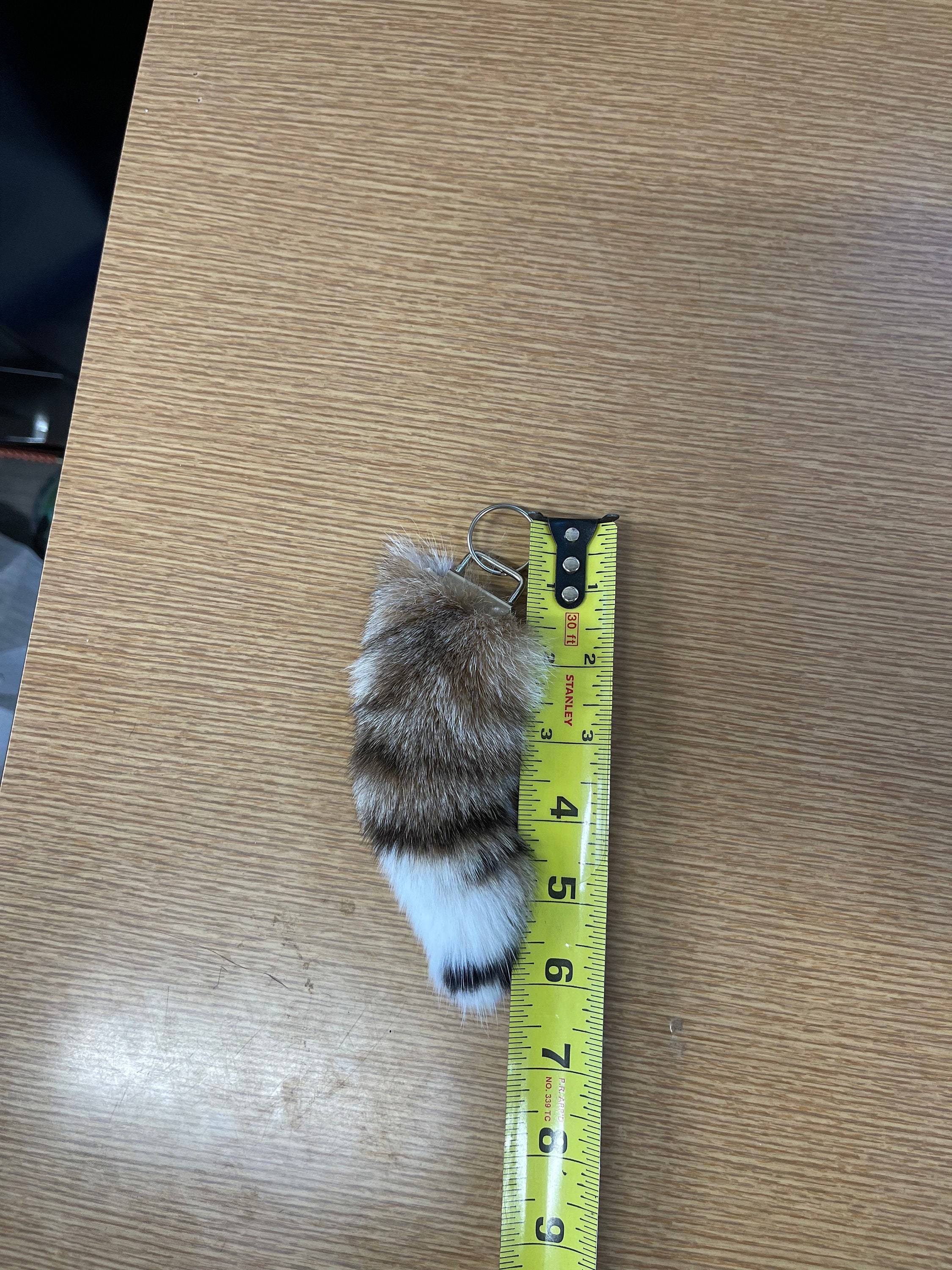 Lynx cat tail keychain bobcat real fur tanned fur gift ethically sourced tails