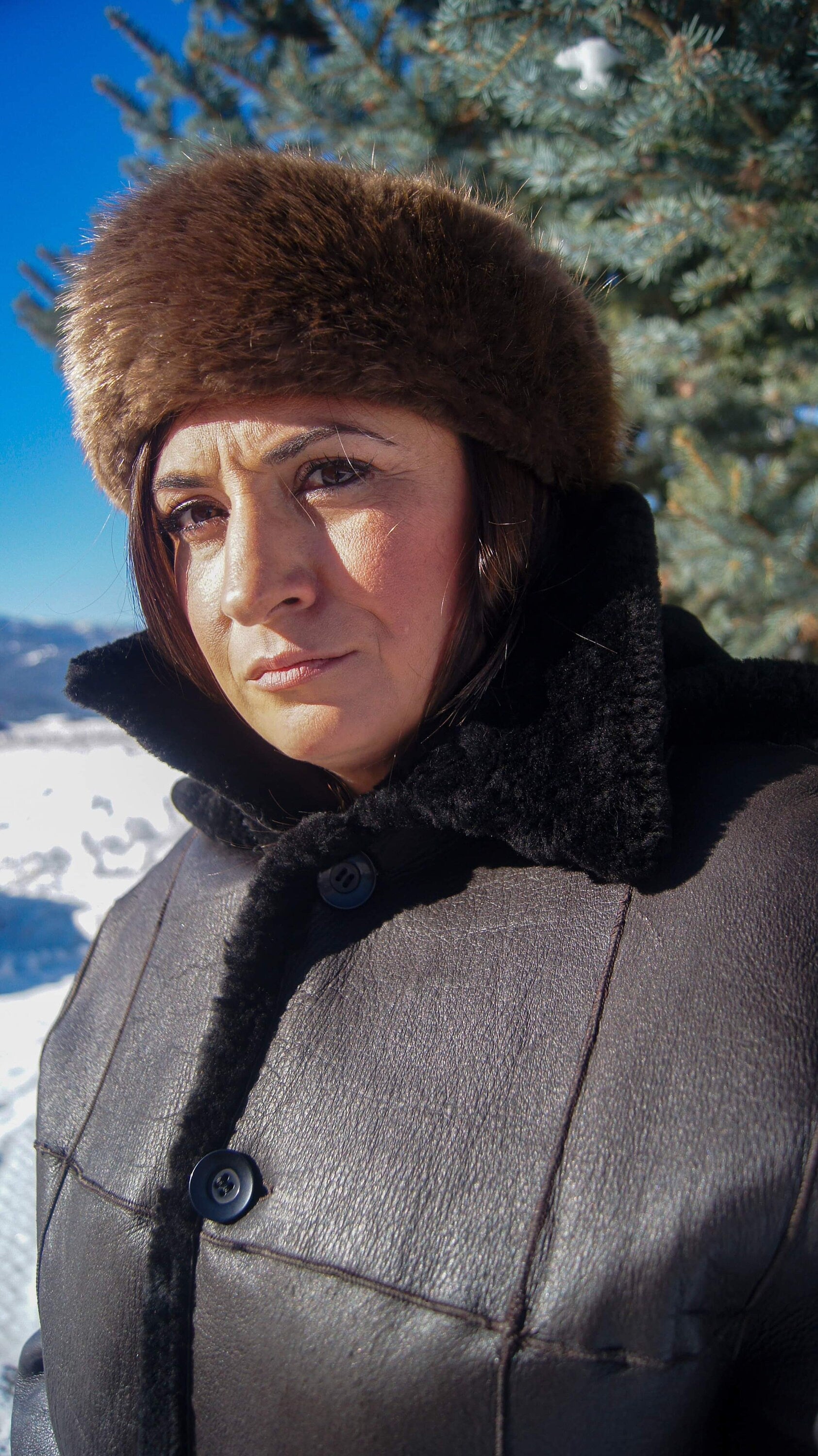 Beaver fur headband. Beaver fur neck warmer