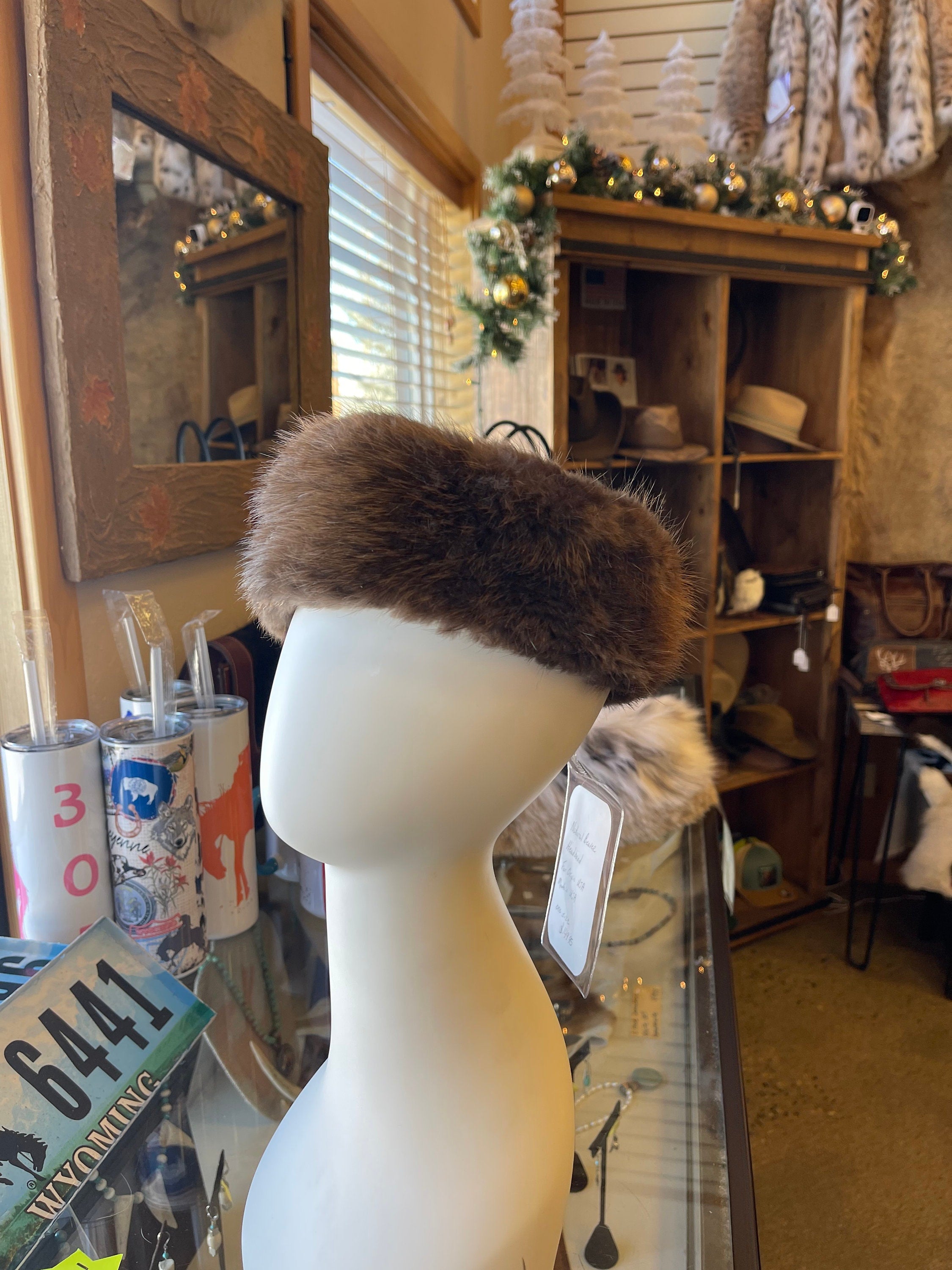 Beaver fur headband. Beaver fur neck warmer