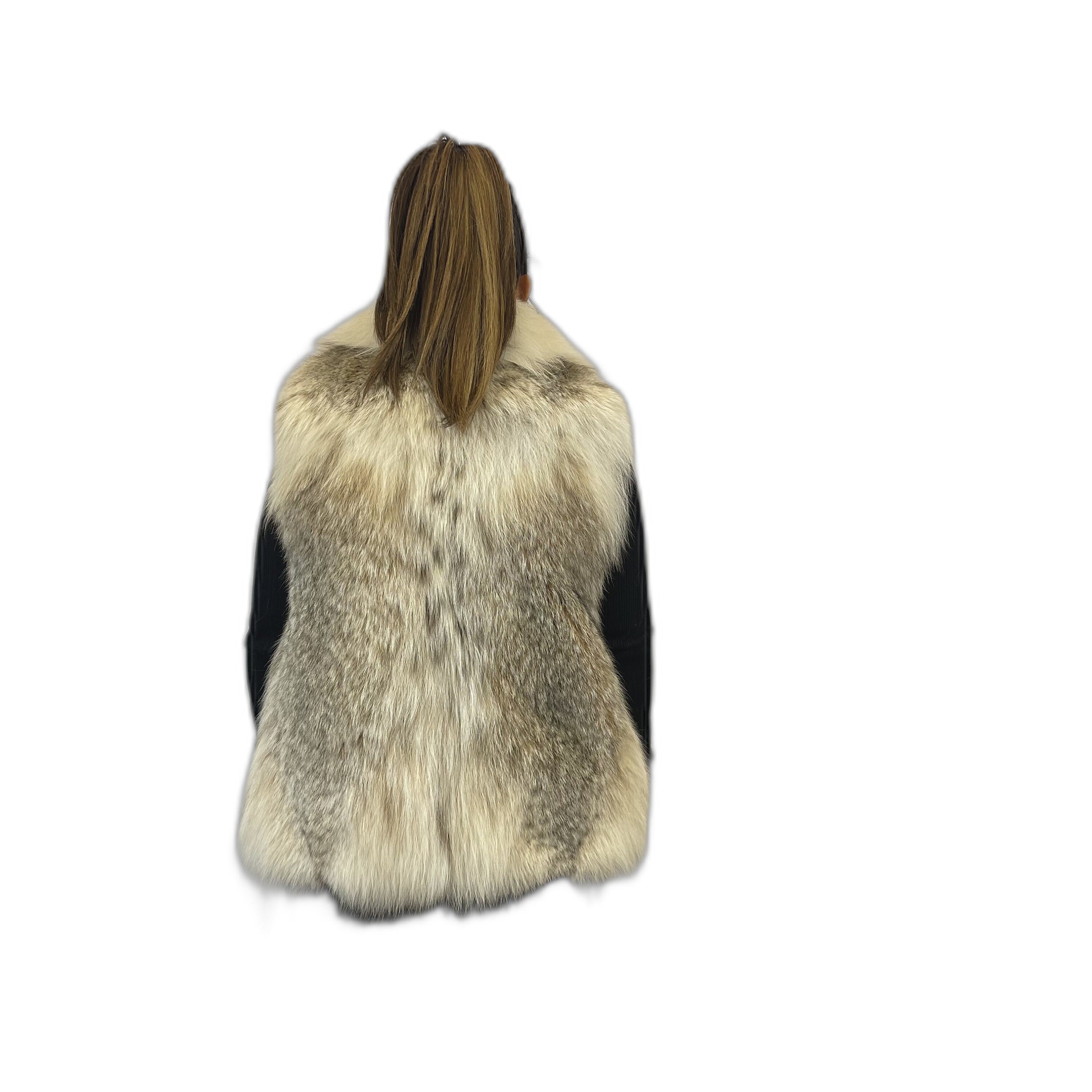Beautiful Lynx fur reversible puffer vest.