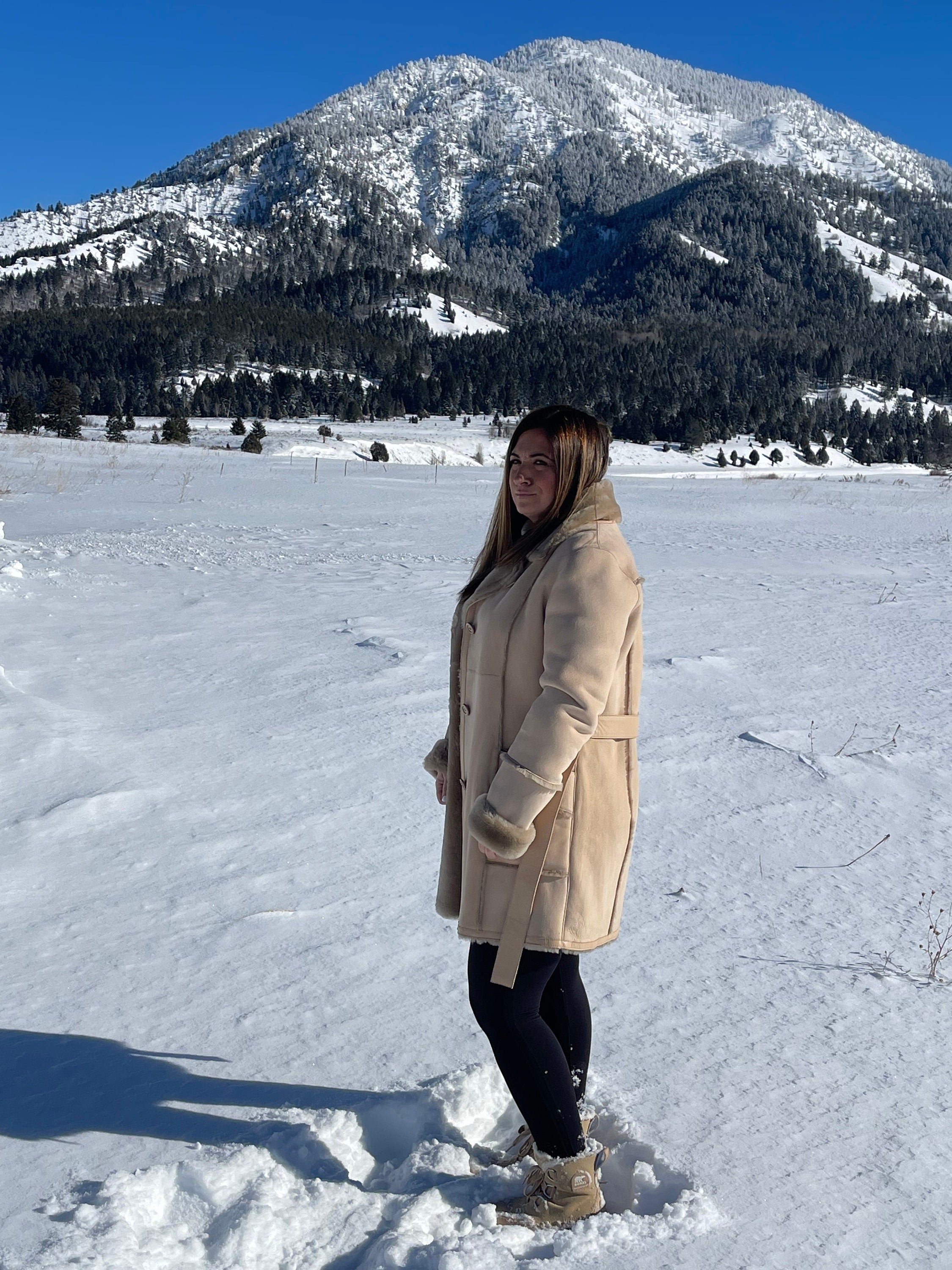 Beautiful shearling overcoat