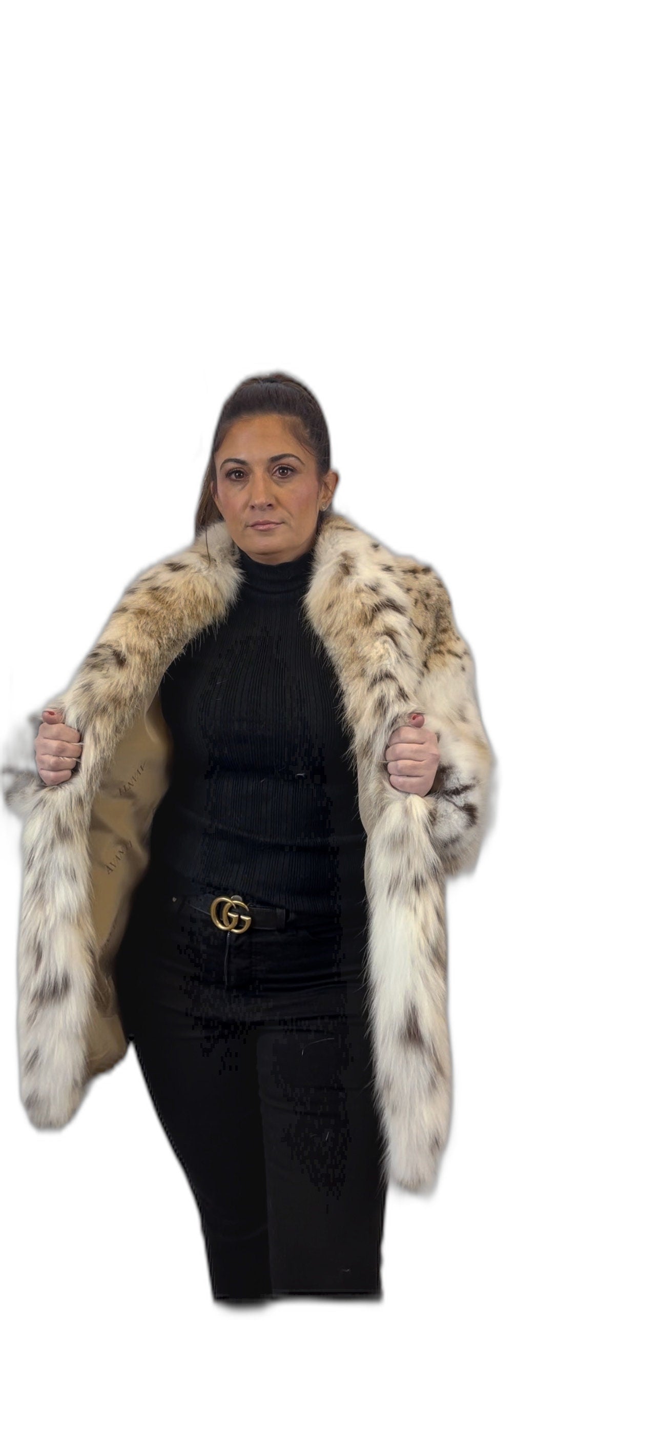 Lynx cat fur jacket. Beautiful soft silky Lynx cat jacket