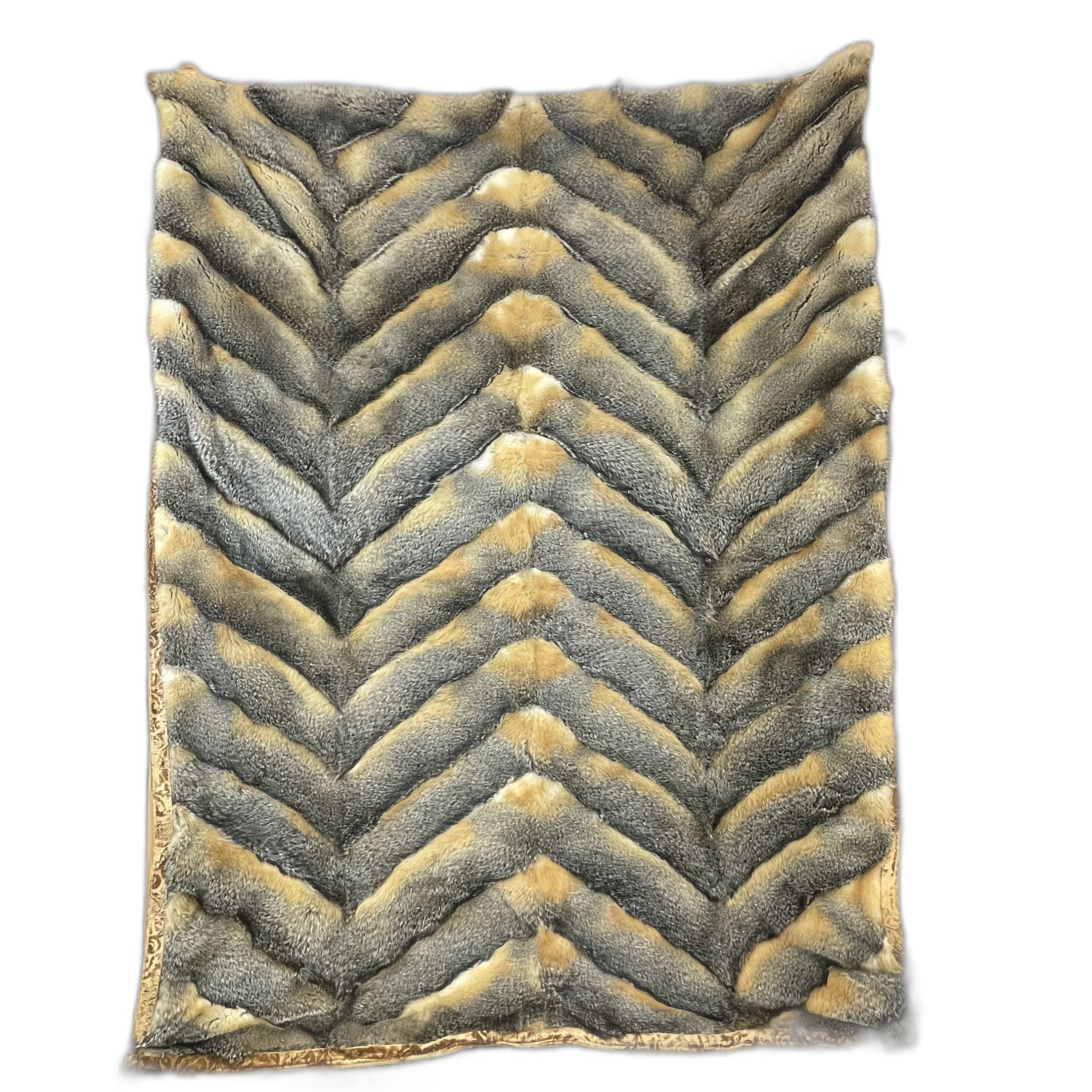 Fox fur blanket gift grey fox soft fur real fur