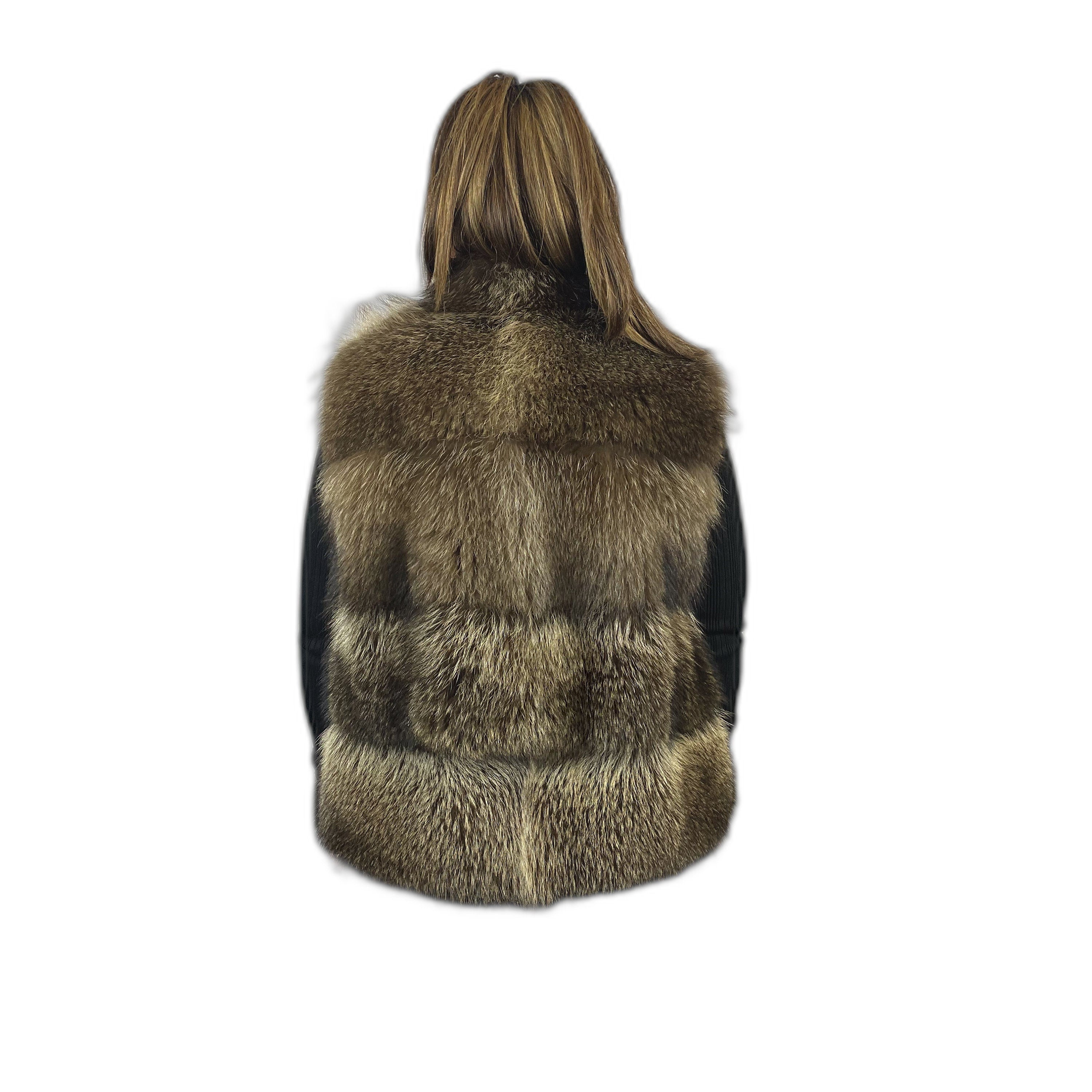 raccoon fur vest real fur vest warm fur vest stylish fur vest