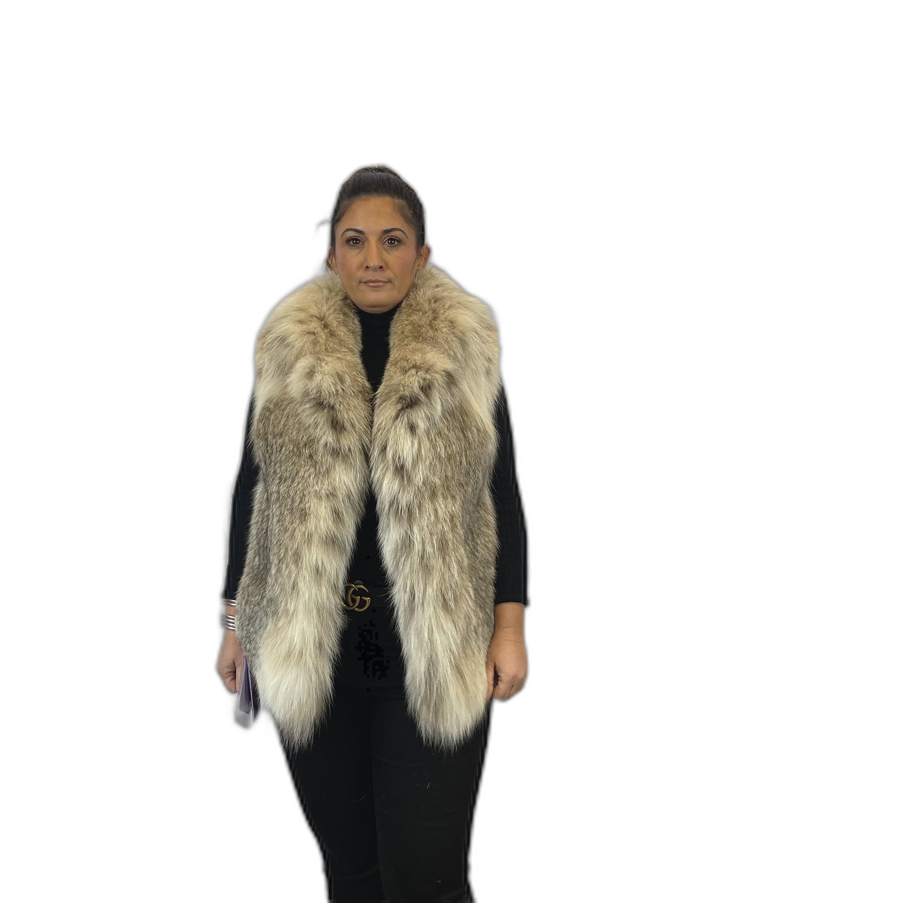 Beautiful Lynx fur reversible puffer vest.