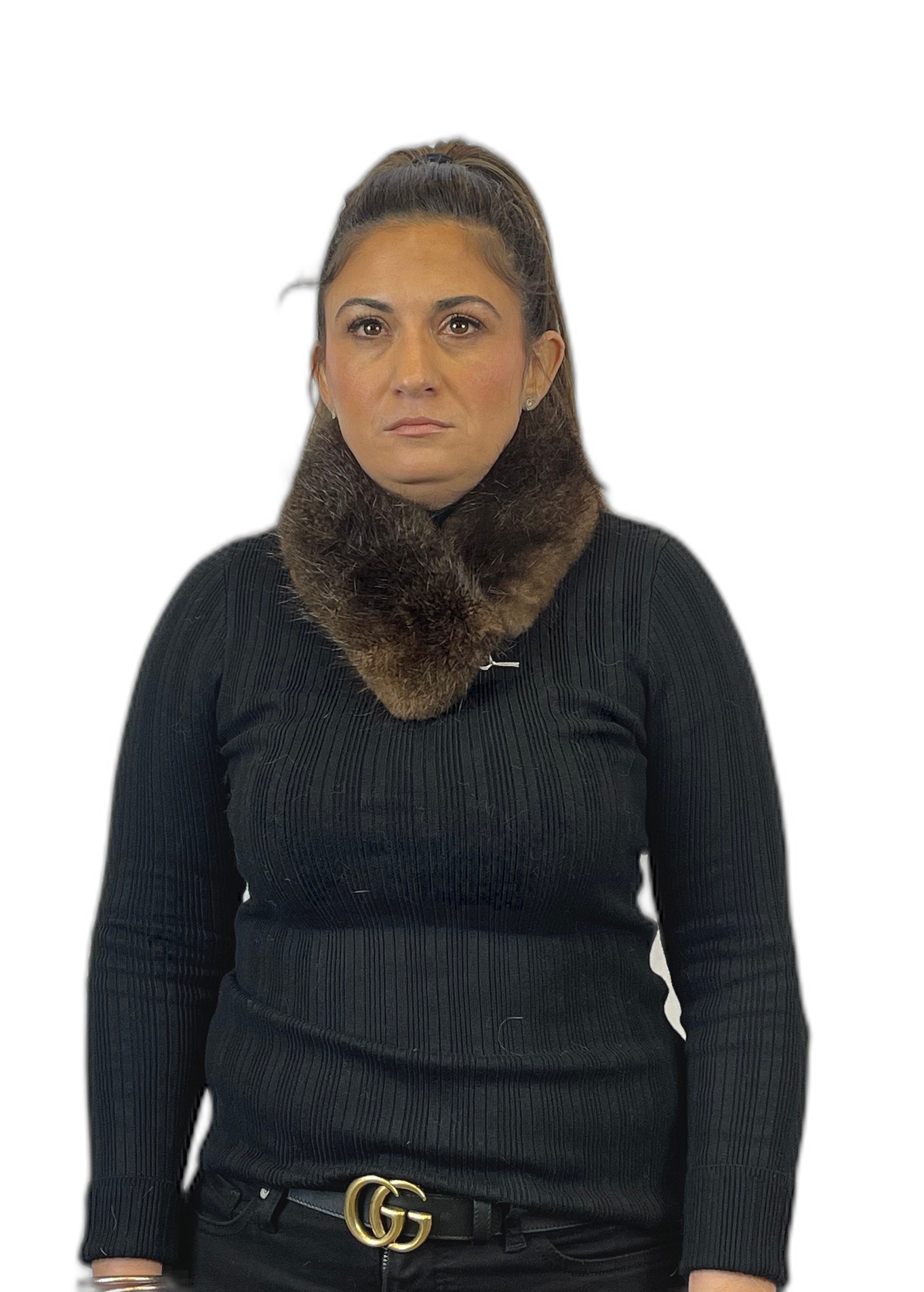 Beaver fur headband. Beaver fur neck warmer